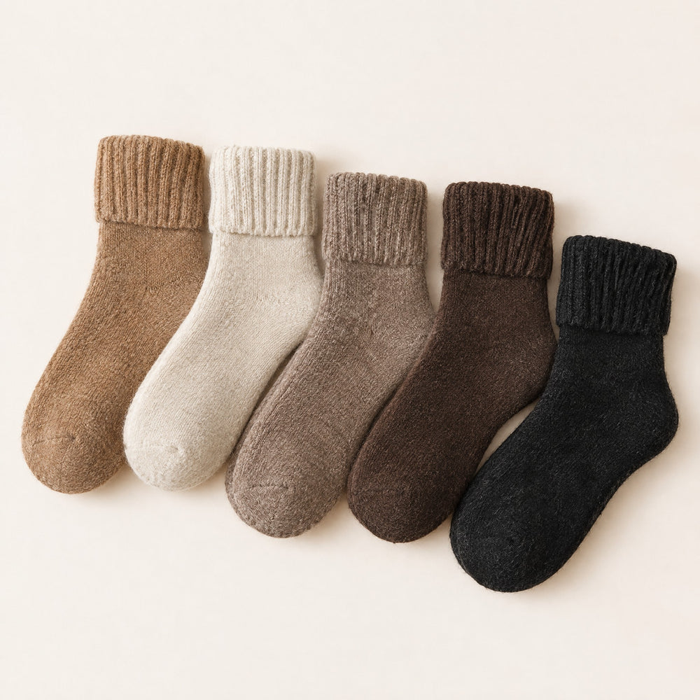Mid-Calf Winter Socks – 5-Pair Pack
